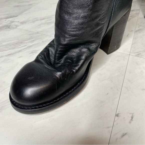 New! Free People Black Leather Heeled Tall Boot 8 1/2 - Picture 5 of 14